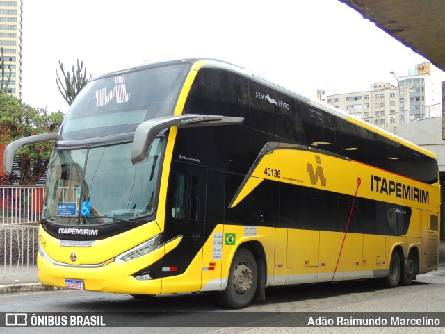 Viação Nova Itapemirim 40136 na cidade de Belo Horizonte, Minas Gerais, Brasil, por Adão Raimundo Marcelino. ID da foto: 11597818.