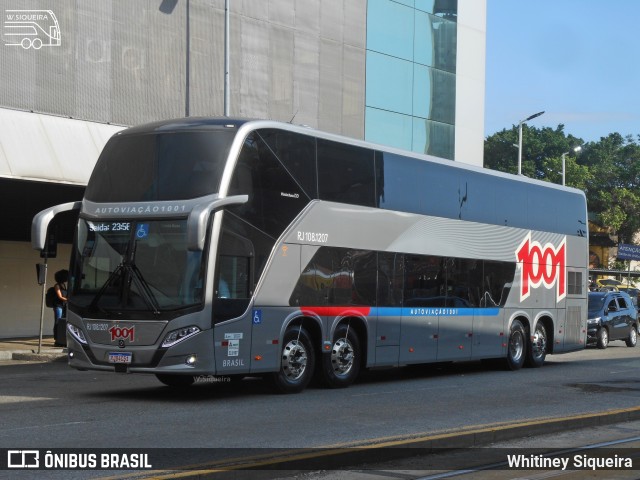 Auto Viação 1001 RJ 108.1207 na cidade de Rio de Janeiro, Rio de Janeiro, Brasil, por Whitiney Siqueira. ID da foto: 11595080.