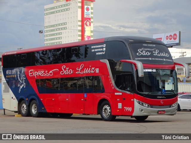 Expresso São Luiz 7990 na cidade de Goiânia, Goiás, Brasil, por Tôni Cristian. ID da foto: 11596568.