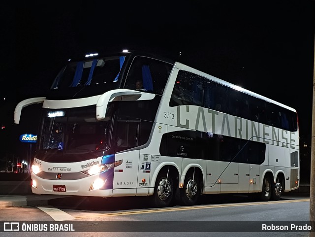 Auto Viação Catarinense 3513 na cidade de São José dos Campos, São Paulo, Brasil, por Robson Prado. Número da foto: #11596042.
