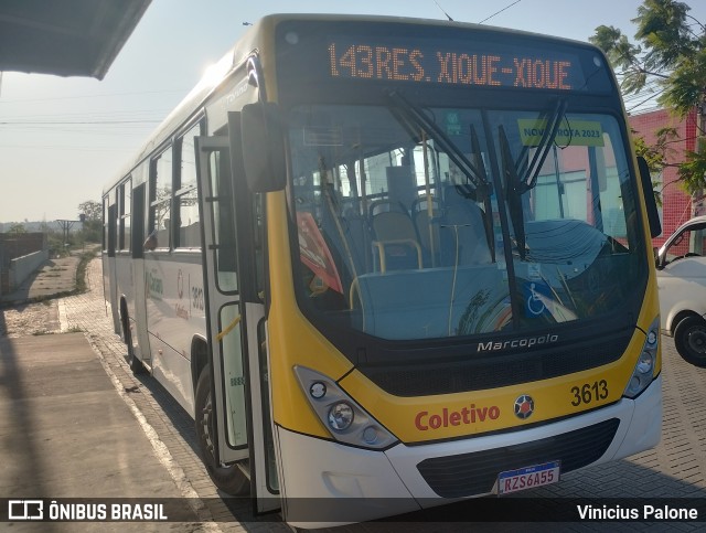 Coletivo Transportes 3613 na cidade de Caruaru, Pernambuco, Brasil, por Vinicius Palone. Número da foto: #11601432.
