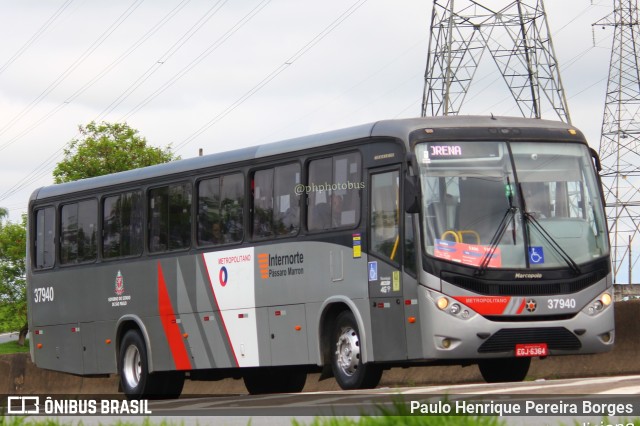 Empresa de Ônibus Pássaro Marron 37940 na cidade de Roseira, São Paulo, Brasil, por Paulo Henrique Pereira Borges. ID da foto: 11601915.