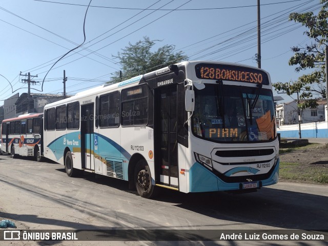 Auto Viação Vera Cruz - Belford Roxo RJ 112.103 na cidade de Rio de Janeiro, Rio de Janeiro, Brasil, por André Luiz Gomes de Souza. Número da foto: #11601845.