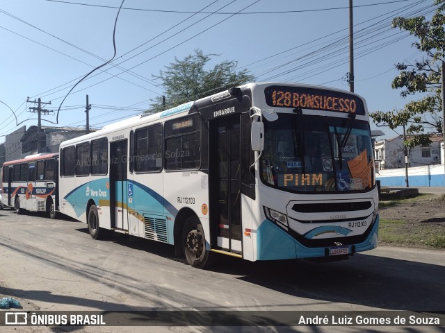 Auto Viação Vera Cruz - Belford Roxo RJ 112.103 na cidade de Rio de Janeiro, Rio de Janeiro, Brasil, por André Luiz Gomes de Souza. ID da foto: 11601845.