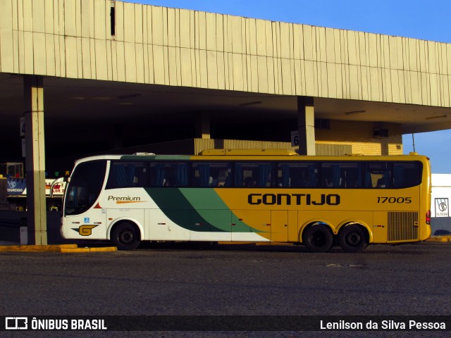 Empresa Gontijo de Transportes 17005 na cidade de Caruaru, Pernambuco, Brasil, por Lenilson da Silva Pessoa. ID da foto: 11601017.