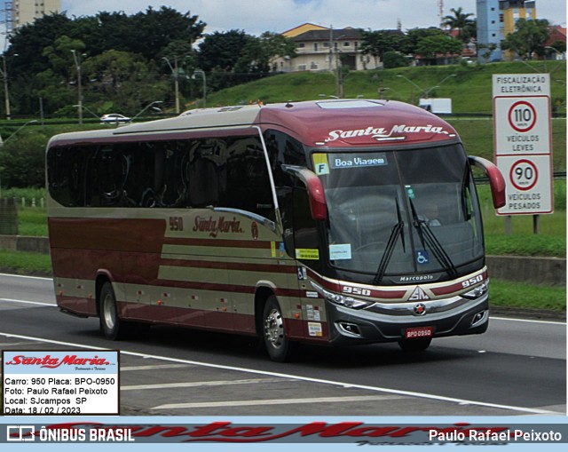 Santa Maria Fretamento e Turismo > Transportes Santa Maria(SP) 950 na cidade de Aparecida, São Paulo, Brasil, por Paulo Rafael Peixoto. Número da foto: #11603670.