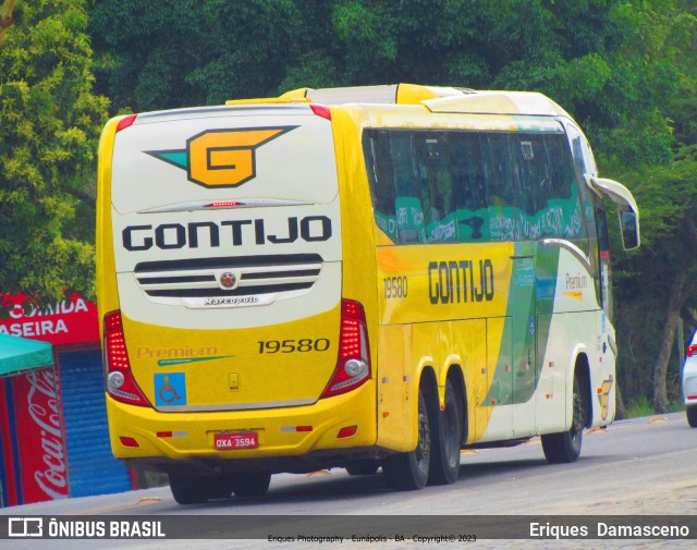 Empresa Gontijo de Transportes 19580 na cidade de Eunápolis, Bahia, Brasil, por Eriques  Damasceno. ID da foto: 11604893.