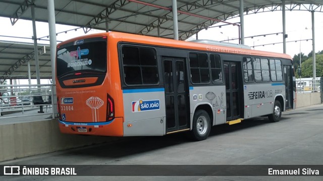 Auto Ônibus São João 33004 na cidade de Feira de Santana, Bahia, Brasil, por Emanuel Silva. ID da foto: 11605048.