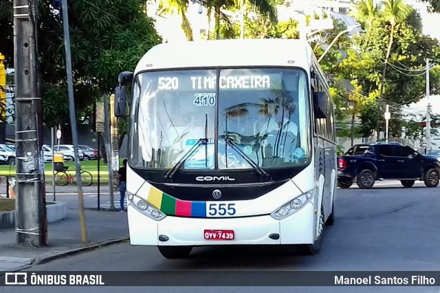 Transcol - Transportes Coletivos Ltda. 555 na cidade de Recife, Pernambuco, Brasil, por Manoel Santos Filho. ID da foto: 11604537.