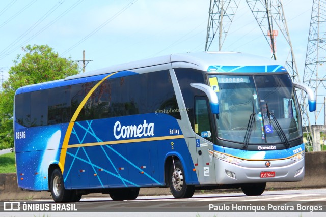 Viação Cometa 18516 na cidade de Roseira, São Paulo, Brasil, por Paulo Henrique Pereira Borges. ID da foto: 11604610.