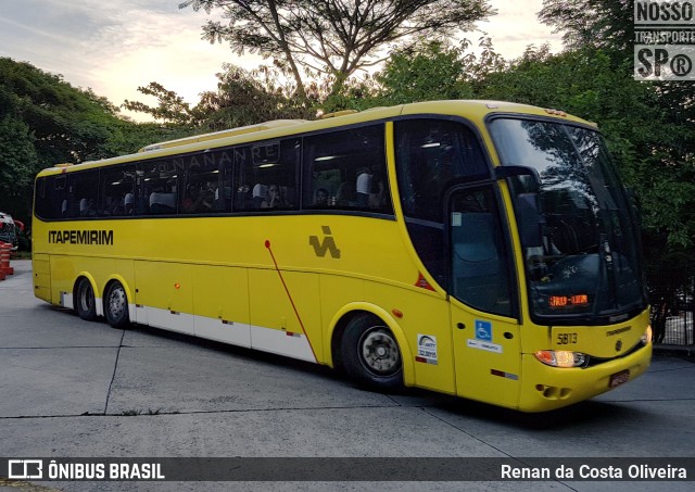 Viação Itapemirim 5813 na cidade de São Paulo, São Paulo, Brasil, por Renan da Costa Oliveira. ID da foto: 11605047.