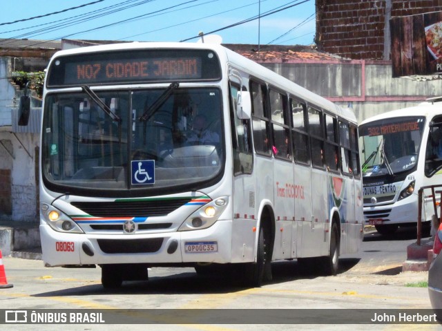 Transnacional Transportes Urbanos 08063 na cidade de Natal, Rio Grande do Norte, Brasil, por John Herbert. ID da foto: 11604877.