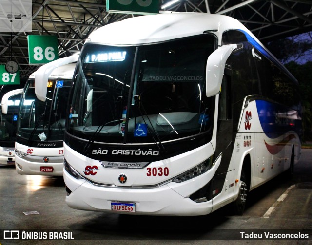 Viação São Cristóvão 3030 na cidade de São Paulo, São Paulo, Brasil, por Tadeu Vasconcelos. ID da foto: 11602448.