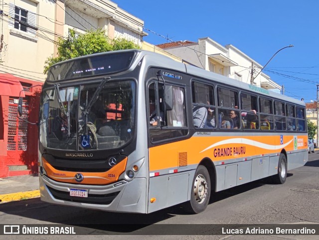 Transportes Coletivos Grande Bauru 2236 na cidade de Bauru, São Paulo, Brasil, por Lucas Adriano Bernardino. ID da foto: 11605947.