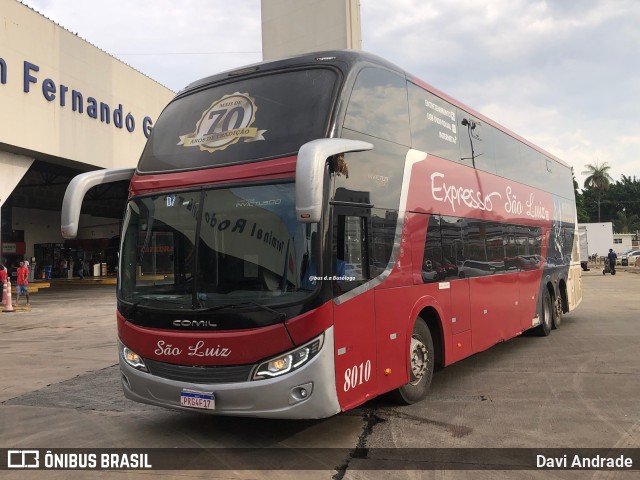 Expresso São Luiz 8010 na cidade de Goiânia, Goiás, Brasil, por Davi Andrade. Número da foto: #11607484.
