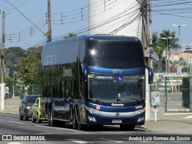 Viação Cometa 18303 na cidade de Juiz de Fora, Minas Gerais, Brasil, por André Luiz Gomes de Souza. ID da foto: 11609698.