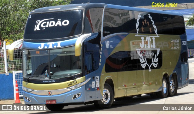 JTI Transportes e Turismo 3020 na cidade de Goiânia, Goiás, Brasil, por Carlos Júnior. Número da foto: #11609126.