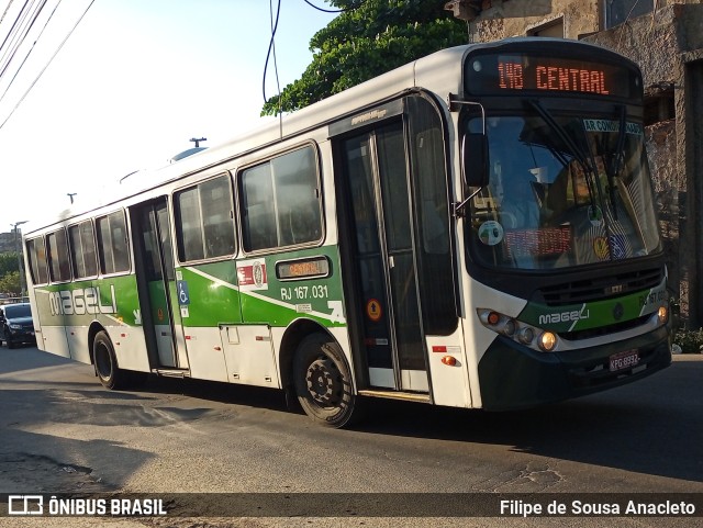 Transportes Mageli RJ 167.031 na cidade de São João de Meriti, Rio de Janeiro, Brasil, por Filipe de Sousa Anacleto. Número da foto: #11607354.
