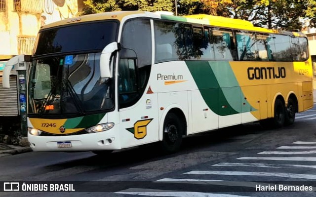 Empresa Gontijo de Transportes 17245 na cidade de Belo Horizonte, Minas Gerais, Brasil, por Hariel Bernades. ID da foto: 11609132.