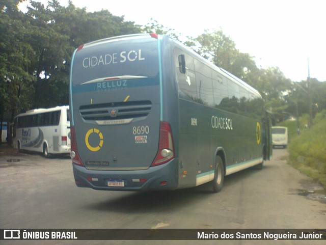 Viação Cidade Sol 8690 na cidade de Salvador, Bahia, Brasil, por Mario dos Santos Nogueira Junior. ID da foto: 11607584.