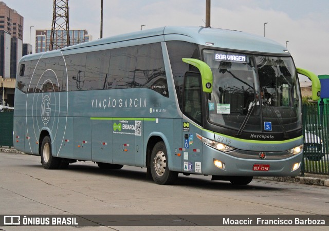 Viação Garcia 8215 na cidade de São Paulo, São Paulo, Brasil, por Moaccir  Francisco Barboza. Número da foto: #11607267.