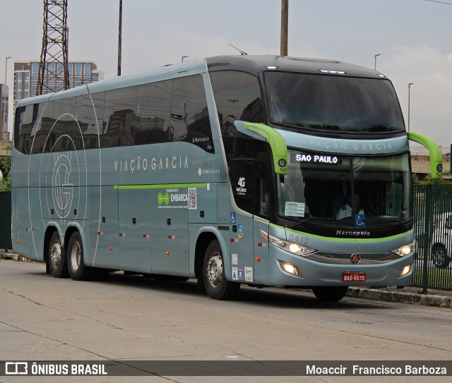 Viação Garcia 8412 na cidade de São Paulo, São Paulo, Brasil, por Moaccir  Francisco Barboza. Número da foto: #11607272.