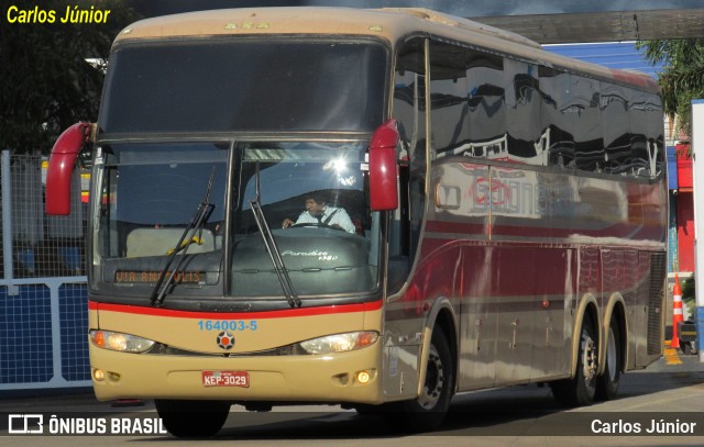 Auto Viação Goianésia 164003-5 na cidade de Goiânia, Goiás, Brasil, por Carlos Júnior. Número da foto: #11609000.