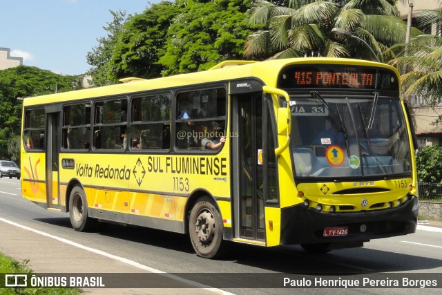 Viação Sul Fluminense 1153 na cidade de Volta Redonda, Rio de Janeiro, Brasil, por Paulo Henrique Pereira Borges. Número da foto: #11667194.