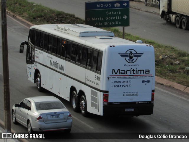 Expresso Marítima Turismo 849 na cidade de Belo Horizonte, Minas Gerais, Brasil, por Douglas Célio Brandao. Número da foto: #11666508.