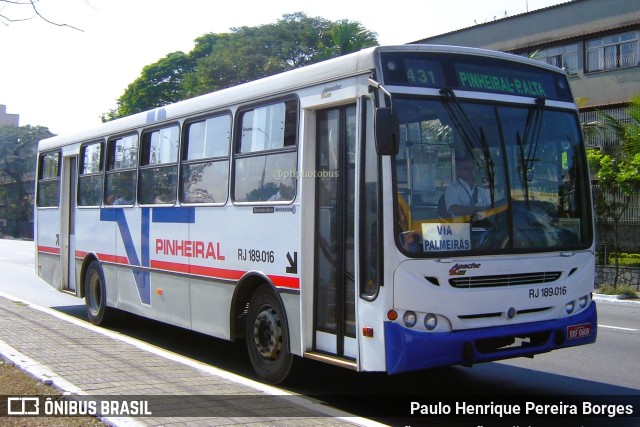 Viação Pinheiral RJ 189.016 na cidade de Volta Redonda, Rio de Janeiro, Brasil, por Paulo Henrique Pereira Borges. ID da foto: 11667213.