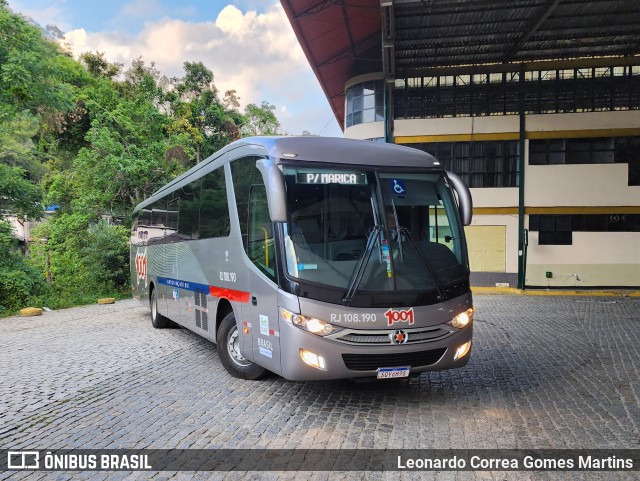 Auto Viação 1001 RJ 108.190 na cidade de Nova Friburgo, Rio de Janeiro, Brasil, por Leonardo Correa Gomes Martins. ID da foto: 11667155.