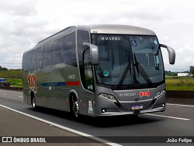 Auto Viação 1001 RJ 108.1227 na cidade de Lorena, São Paulo, Brasil, por João Felipe. ID da foto: 11688573.