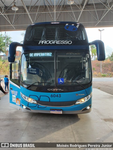 Auto Viação Progresso 6043 na cidade de São Luís, Maranhão, Brasil, por Moisés Rodrigues Pereira Junior. ID da foto: 11688786.