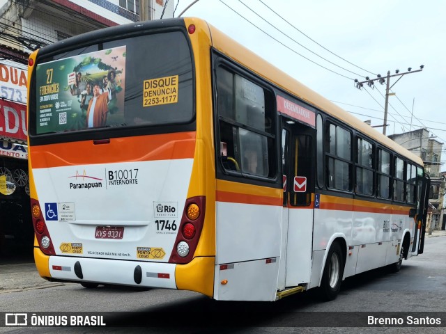 Transportes Paranapuan B10017 na cidade de Rio de Janeiro, Rio de Janeiro, Brasil, por Brenno Santos. ID da foto: 11688240.