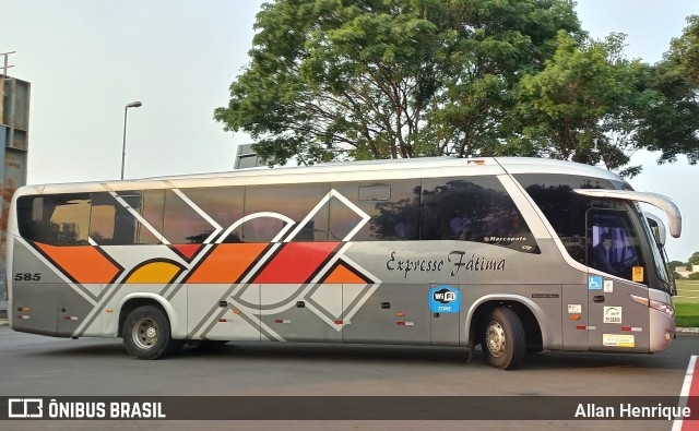 Nossa Senhora de Fátima Auto Ônibus 585 na cidade de Paulínia, São Paulo, Brasil, por Allan Henrique. Número da foto: #11687732.