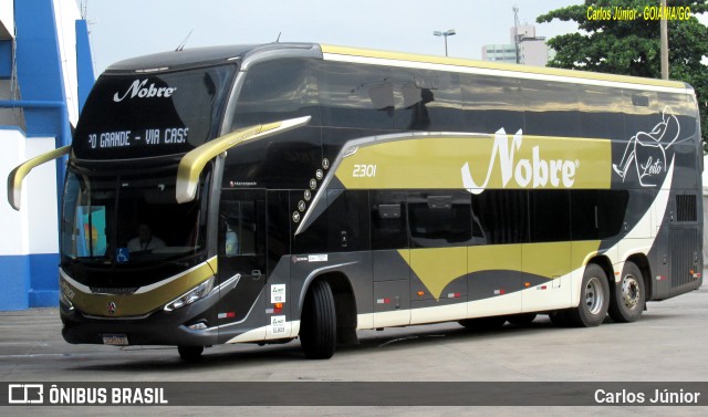 Nobre Transporte Turismo 2301 na cidade de Goiânia, Goiás, Brasil, por Carlos Júnior. ID da foto: 11689361.