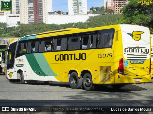 Empresa Gontijo de Transportes 15075 na cidade de Belo Horizonte, Minas Gerais, Brasil, por Lucas de Barros Moura. ID da foto: 11687636.