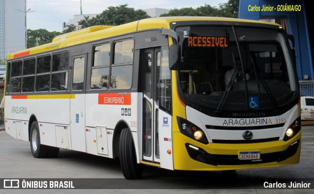 Viação Araguarina 3191 na cidade de Goiânia, Goiás, Brasil, por Carlos Júnior. ID da foto: 11689273.