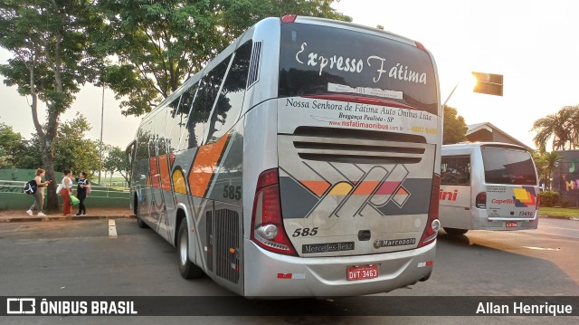 Nossa Senhora de Fátima Auto Ônibus 585 na cidade de Paulínia, São Paulo, Brasil, por Allan Henrique. ID da foto: 11687822.