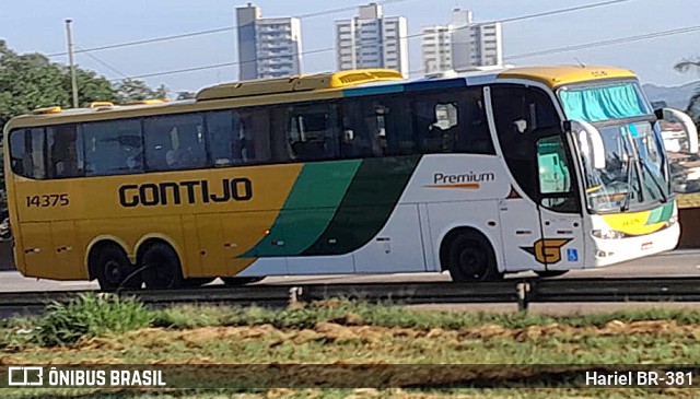 Empresa Gontijo de Transportes 14375 na cidade de Betim, Minas Gerais, Brasil, por Hariel BR-381. ID da foto: 11687498.