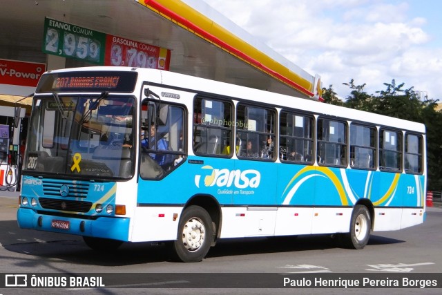 TRANSA - Transa Transporte Coletivo 724 na cidade de Três Rios, Rio de Janeiro, Brasil, por Paulo Henrique Pereira Borges. Número da foto: #11691818.