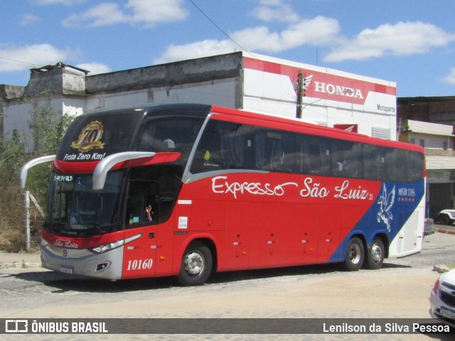 Expresso São Luiz 10160 na cidade de Caruaru, Pernambuco, Brasil, por Lenilson da Silva Pessoa. Número da foto: #11692112.