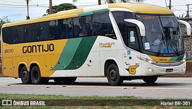 Empresa Gontijo de Transportes 18010 na cidade de Betim, Minas Gerais, Brasil, por Hariel BR-381. ID da foto: 11692407.