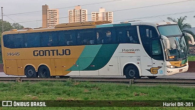 Empresa Gontijo de Transportes 14645 na cidade de Betim, Minas Gerais, Brasil, por Hariel BR-381. ID da foto: 11690404.