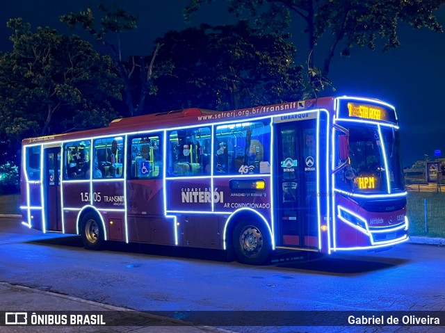 Viação Araçatuba 1.5.005 na cidade de Niterói, Rio de Janeiro, Brasil, por Gabriel de Oliveira. ID da foto: 11690965.