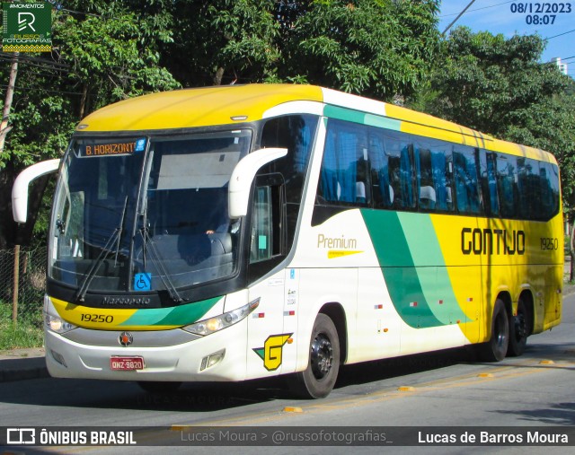 Empresa Gontijo de Transportes 19250 na cidade de Belo Horizonte, Minas Gerais, Brasil, por Lucas de Barros Moura. ID da foto: 11693111.