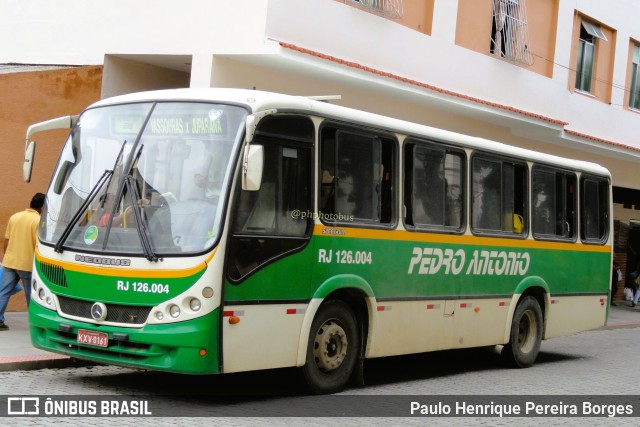 Empresa de Ônibus e Turismo Pedro Antônio RJ 126.004 na cidade de Vassouras, Rio de Janeiro, Brasil, por Paulo Henrique Pereira Borges. Número da foto: #11694202.