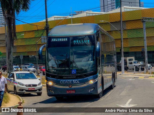 Viação Cidade Sol 8490 na cidade de Salvador, Bahia, Brasil, por André Pietro  Lima da Silva. Número da foto: #11695379.