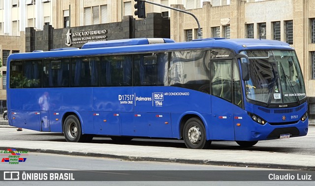 Auto Viação Palmares D17517 na cidade de Rio de Janeiro, Rio de Janeiro, Brasil, por Claudio Luiz. Número da foto: #11697164.