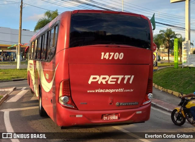 Viação Pretti 14700 na cidade de Cariacica, Espírito Santo, Brasil, por Everton Costa Goltara. Número da foto: #11695707.